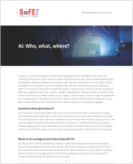 AI: Who, what, where?